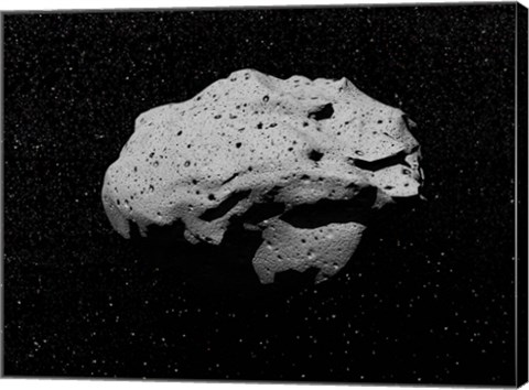 Framed Asteroid in Outer Space Print