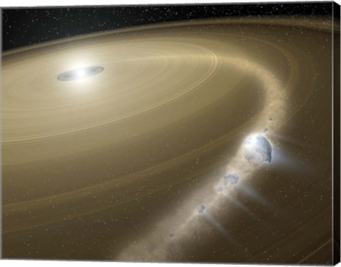 Framed Comet being torn to shreds around a dead star Print