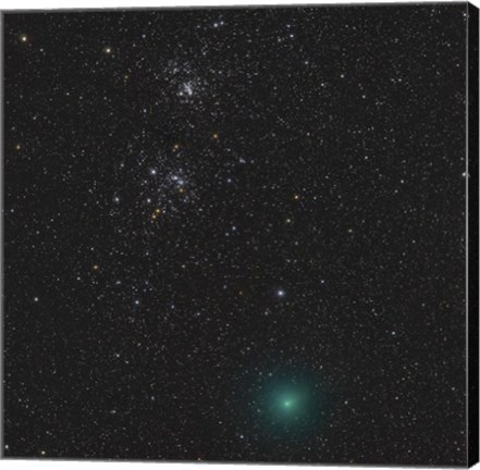 Framed Comet Hartley 2 and the Double Cluster Print