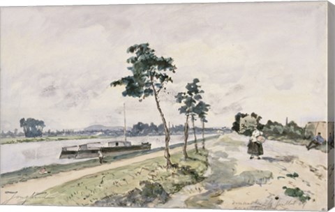 Framed Seine at Argenteuil,  c. 1867 Print