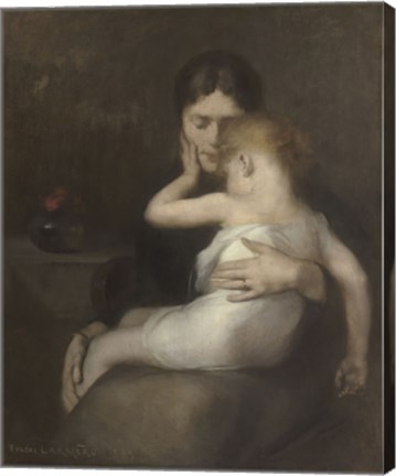 Framed Sick Child (Madame Eugene Carriere and Son Leon), 1885 Print