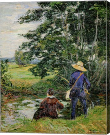 Framed Anglers, c. 1885 Print