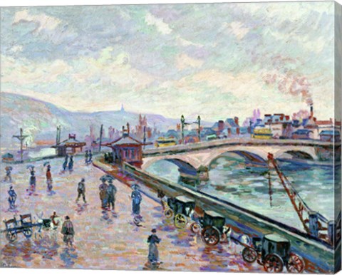 Framed Seine-River At Rouen Print