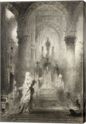 Framed Salome Dancing Before Herod BW Print