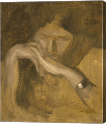 Framed Woman With A Ring Print