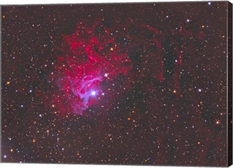 Framed IC 405, The Flaming Star Nebula in the Constellation Auriga Print