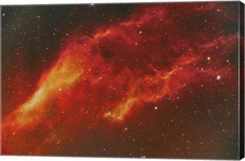 Framed NGC 1499, the California Nebula in the Constellation Perseus Print