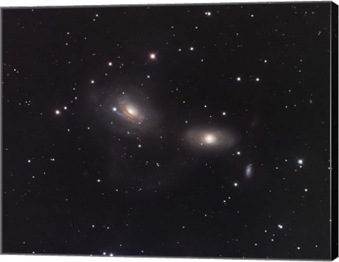 Framed Galaxies NGC 3166 and NGC 3169 in the Constellation Sextans Print