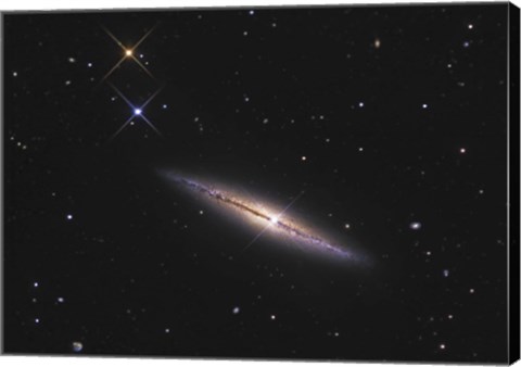 Framed NGC 4013 is an edge-on unbarred spiral galaxy in the Constellation Ursa Major Print