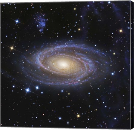 Framed Messier 81, or Bode&#39;s Galaxy, is a spiral galaxy located in the Constellation Ursa Major Print