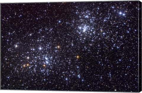 Framed NGC 884, an open cluster, in the Constellation of Perseus Print
