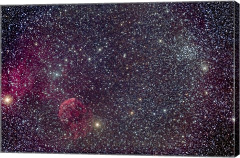 Framed Jellyfish Nebula and associated Nebulosity Print