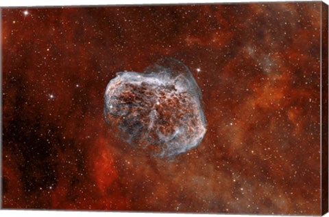 Framed Crescent Nebula with Soap-Bubble Nebula I Print