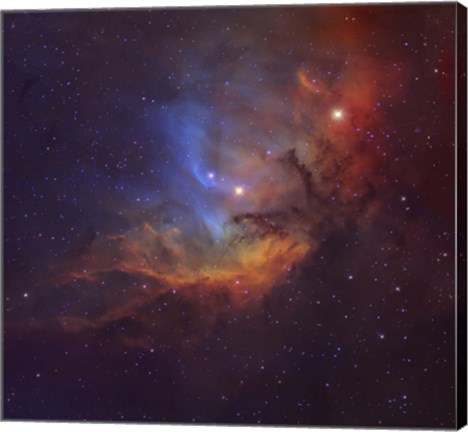 Framed Tulip Nebula (Sh2-101) in Cygnus Print