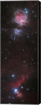 Framed Mosaic of Orion Nebula and Horsehead Nebula Print