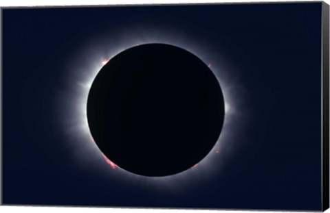 Framed Total Solar Eclipse taken near Carberry, Manitoba, Canada Print