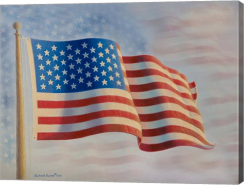 Framed American Flag 5 Print