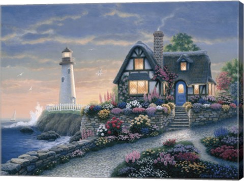 Framed Lighthouse Overlook Print