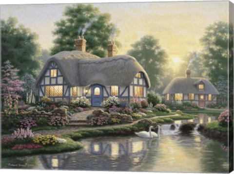 Framed Great Cottage Walkway Print