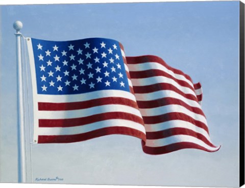 Framed American Flag 3 Print
