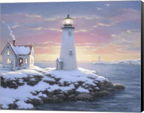 Framed Harbor Lights Print