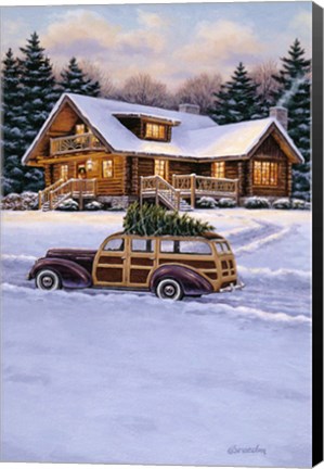 Framed Log Cabin Print