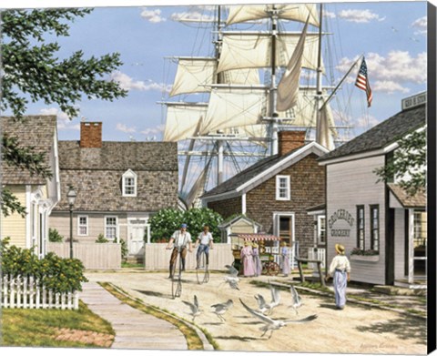 Framed Seaport Wheelman Print