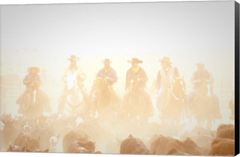 Framed Pushing the Herd Print