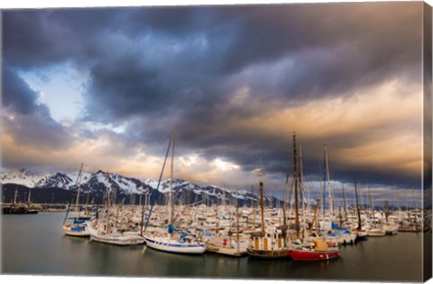 Framed Alaska Harbor Print