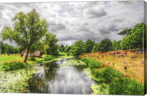 Framed River Scene Print