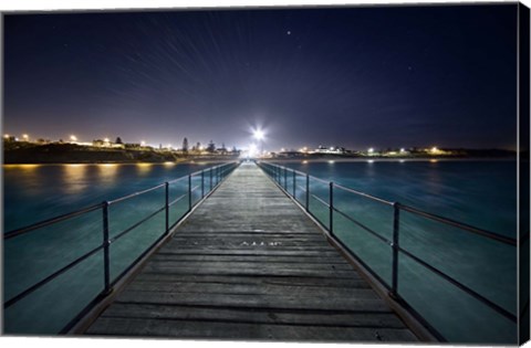 Framed Port Noarlunga After Dark Print