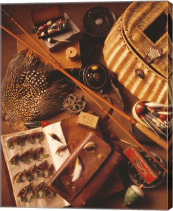 Framed Fishing 1 Print