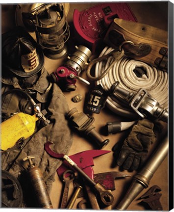 Framed Firefighting Print