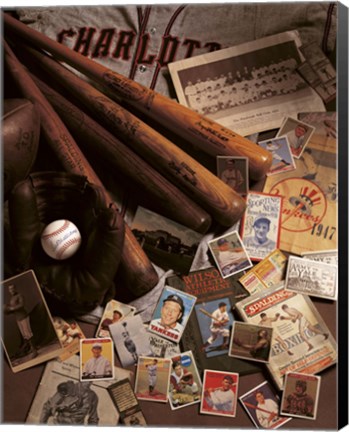 Framed Baseball 2 Print