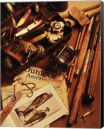 Framed Fishing 2 Print