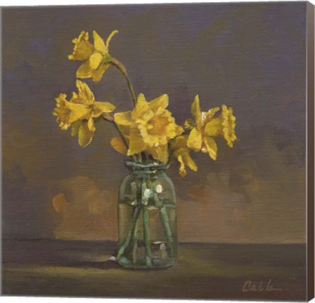 Framed Canning Jar Daffs Print
