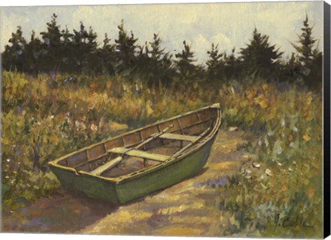 Framed Green Dory Print