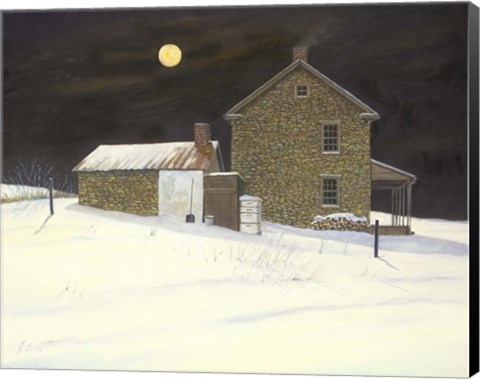 Framed Early Moon Print