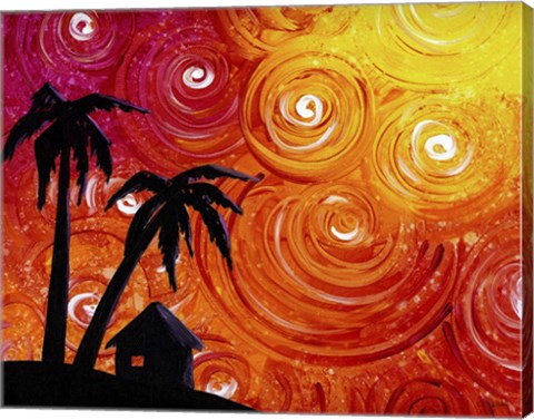 Framed Seaside Lights Print