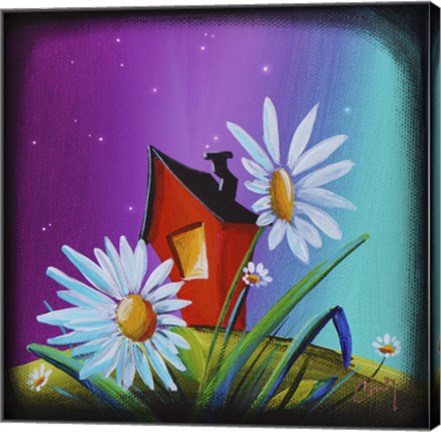 Framed Bashful House I Print