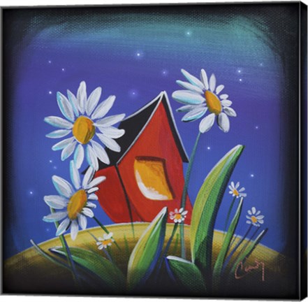 Framed Bashful House III Print