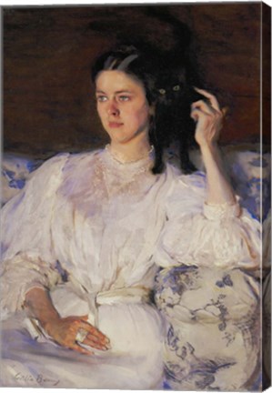 Framed Young Woman With Cat, 1893-94 Print