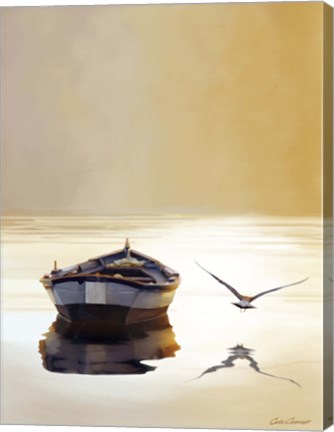 Framed Sunset in the Pier Print