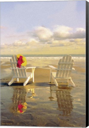Framed Chairs on the Beach Print
