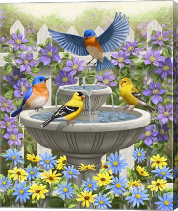 Framed Fountain Festivities Print