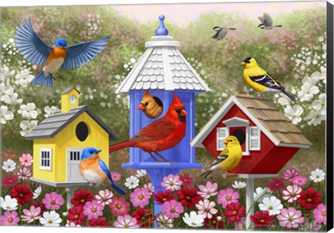 Framed Primary Colors Print