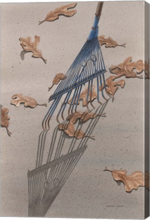 Framed Blue Rake Print