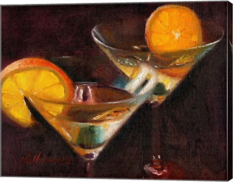 Framed Orange Martini Cocktail Print