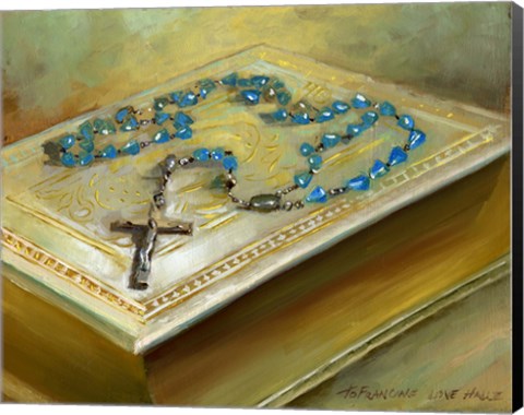 Framed Bible with Cross Print