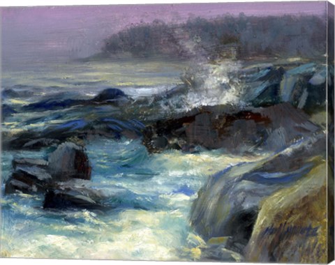 Framed Gull Cove, Monhegan Island, Maine Print